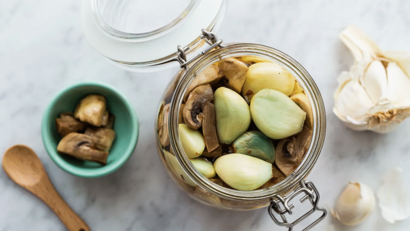 Blue Garlic in Vinegar